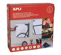 APLI 18212 - Bande auto-agrippante adhésive blanche 20 mm * 10 m