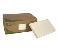 APLI 18321 Lot de 12 blocs de 100 feuilles de papier recyclé 125 x 75 mm Jaune