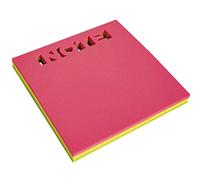 Apli 18336 Notes adhésives perforées Note 75 x 75 mm Bloc de 75 feuilles 3 couleurs assorties Taille Unique