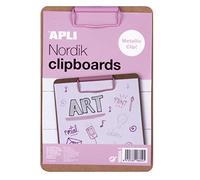 Apli 18604 - Porte-blocs (clipboard) A5 avec clip rose - Nordik Collection