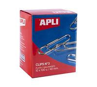 APLI 18992 Lot de clips galvanisés n°3 40 mm - 1000 u.