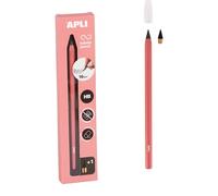 Crayon graphite - mine Apli - 19803 - Crayon infini avec corps rose, crayon éternel sans encre avec mine de recharge