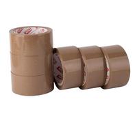 Apli 19907 - Lot de 6 Rouleaux de Ruban Adhésif d'Emballage Marron 48 mm x 66 m, Adhésif pour Cartons, Colis, Expédition, Stockage et Déménagement, 25 µm