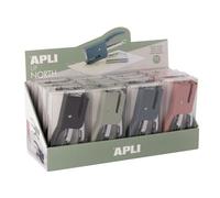 APLI 20582 - Présentoir de 16 agrafeuses Up North en métal, compatibles agrafes n°10