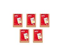 APLI 20899 - Lot de 5 presse-papiers rigides en bois A4 avec pince métallique