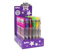 APLI 6 Stylos Gel Glitter Live de Purpurina 15229