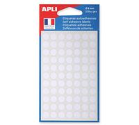 Apli-AGIPA 111830 Pastille Adhésive 8 mm Pochette Lot de 539, Blanc
