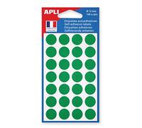 Disques adhésifs Agipa 15mm vert - sachet de 168