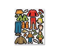 APLI Kids 11438 - Pochette de 3 Feuilles de Gommettes enlevables sur le thème des vêtements Multicolore