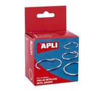 APLI Boite de 10 anneaux métallique Ø 46 mm