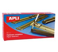 APLI Boîte de 50 relieurs métal - écartement 8 cm 90 x 11 mm