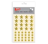 APLI Etui 120 Gommettes Métallisées Etoile (3F 11,5X15 cm) Or