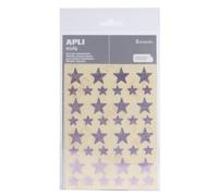 Apli Gommettes étoile 12 et 20 mm Holographique Rose x