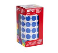 APLI Rouleau de 2832 Gommettes Rondes 15 mm Bleu