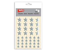 Apli kids 011806 Pochette de 120 Gommettes Étoiles Argent Formats Assortis