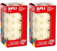 Apli Kids 11116 Rouleau de 2360 gommettes Etoiles or (Lot de 2)