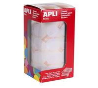 APLI Kids 11905 - Gommettes Rondes en rouleau - Couleur : Blanc - Dimension : 20mm