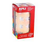 Apli kids 12046 Rouleau de 1416 gommettes étoiles argent