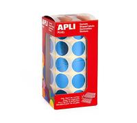 Apli Kids 12048 Rouleau de 1770 gommettes rondes bleu métallisé Ø 20 mm
