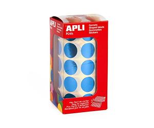 Apli Kids 12048 Rouleau de 1770 gommettes rondes bleu métallisé Ø 20 mm