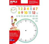 Apli Kids 12789 Gommettes les heures 3 feuilles mobiles