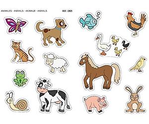 Apli Kids 12825 - Pochette de 28 Maxi Gommettes sur le thème des animaux