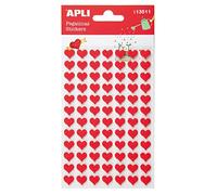 APLI Kids 13511 Sac de Stickers Coeur en Feutre Rouge