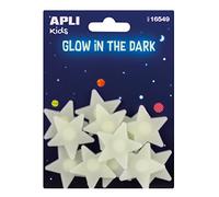 APLI Kids Sachet d'autocollants 16549 Petites étoiles luminescentes Vert