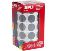 APLI Kids 16725 - Gommettes Rondes en rouleau - Couleau: Gris - Dimension: 20 mm
