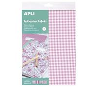 Apli kids 17116 - Tissus adhésifs teintes roses 4 feuilles - 4 motifs différents - Pour les activités manuelles