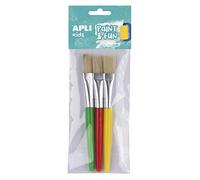 APLI - Pinceaux 17461 - Jumbo en bois - Blister de 3