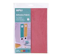 APLI Kids - 18225 - Loisir Créatif -Tissu adhésif pois blancs couleurs assorties - 4 Feuilles A4