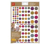 APLI Kids 18769 - Pochette de 624 gommettes rondes Kraft à adhésif permanent de tailles variées - Multicolore - 6 feuilles