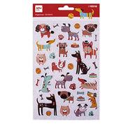 APLI Kids 19318 - Autocollants Chien "WOOF!" - Pochette de 35 autocollants à adhésifs permanents - Stickers pour loisirs créatifs, scrapbooking et décoration.
