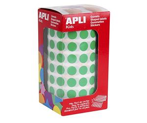 Apli kids 4854 Rouleau de gommettes ronds Ø 10,5 cm Vert
