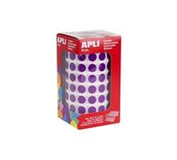 APLI kids - Rouleau d'autocollants ronds - 10,5 mm, 59 feuilles - lilas