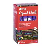 APLI Liquid Chalk Lot de 12 feutres à craie effaçables 5,5 mm Lilas pastel