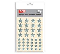 APLI Lot de 3 feuilles de stickers étoile holographique