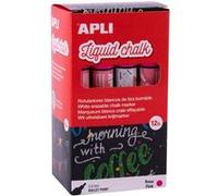 Liquid Chalk Lot de 12 feutres à pointe ronde Rose 5,5 mm