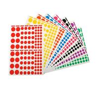 APLI Pochette de 1872 gommettes rondes couleurs assorties 160 x 216 mm