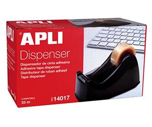 APLI - Porte-Rouleau de Papier Toilette Noir Ruban adhésif 33 m