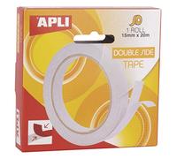 APLI Ruban adhésif double-face transparent 15 mm x 20 m