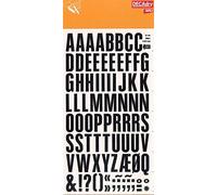 Apli SDD207F - Lettres transfert majuscules noires - 24 mm - 86 caractères Noir