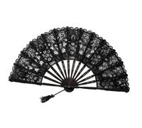 APLVFFZH Éventail Pliable Chinois Vintage, Accessoire de Danse Idéal pour Une Fête D'anniversaire, noir