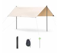 APLVFFZH Pare-Soleil Camping imperméable Anti-Chaleur pour Bivouac et activités extérieures, bâche Anti Chaleur - extérieur, 4 * 3m