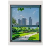 APMOE avec Cadre Aluminium Moustiquaire Fenetre Enroulable, sur Mesure Store Moustiquaire Fenetre de Toit, Extensible Moustiquaires Porte Fenetre Coulissante Haut et Bas(Vert)
