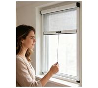 APMOE Moustiquaire Fenêtre de Toit, avec Cadre Aluminium Moustiquaire Fenetre Enroulable - sur Mesure Store Moustiquaires Coulissante Retractable Rouleau