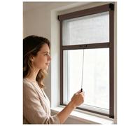 APMOE Moustiquaire Fenêtre de Toit, avec Cadre Aluminium Moustiquaire Fenetre Enroulable - sur Mesure Store Moustiquaires Coulissante Retractable Rouleau
