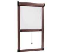 APMOE sur Mesure Moustiquaire Enroulable Fenetre, Coulissante de Haut en Bas Store Moustiquaire Fenetre, sans Perçage Extensible Moustiquaire de Fenêtre, Invisible Mosquito Net(Brun)