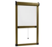 APMOE sur Mesure Moustiquaire Enroulable Fenetre, Coulissante de Haut en Bas Store Moustiquaire Fenetre, sans Perçage Extensible Moustiquaire de Fenêtre, Invisible Mosquito Net(Champagne)